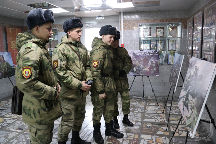 В Новосибирском военном институте открыта художественная выставка участника Великой Отечественной войны