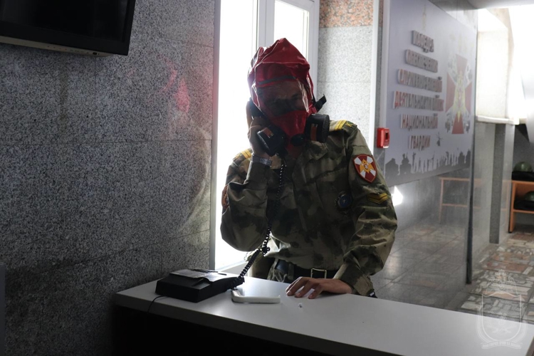 Пожарно-тактические учения прошли в Новосибирском военном институте