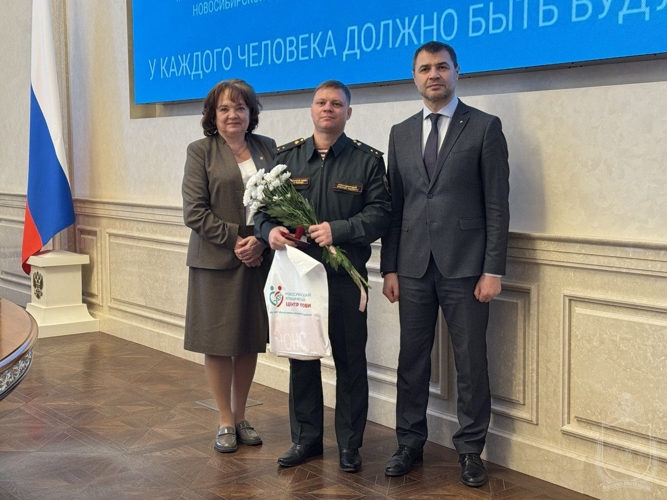 Военнослужащий Новосибирского военного института Росгвардии стал почетным донором Новосибирской области
